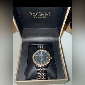 NIB Women’s Rachel Roy 35mm Watch-Third Eye-Black/Gold-Round Dial